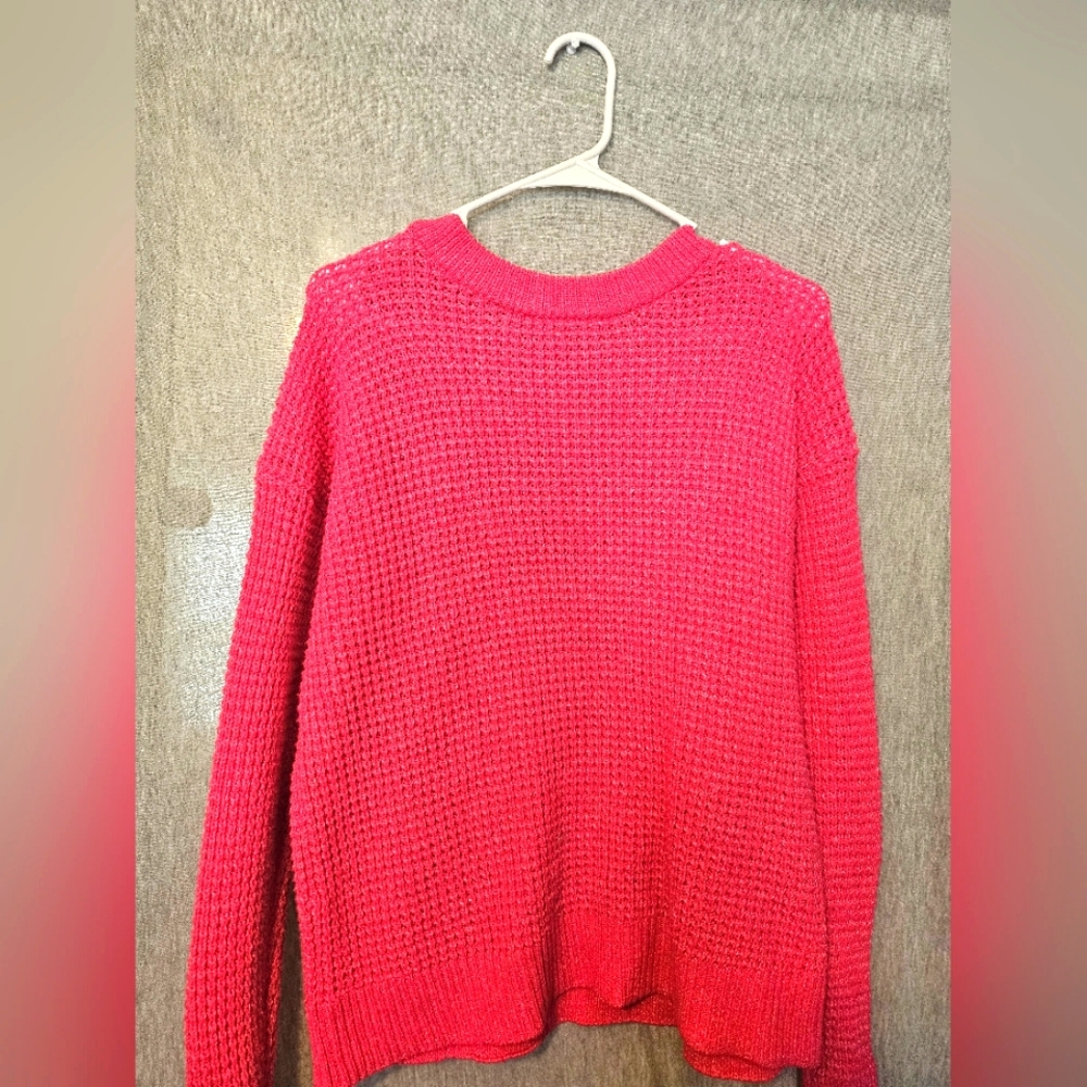 Comfortable long pink Time and Tru sweater size small